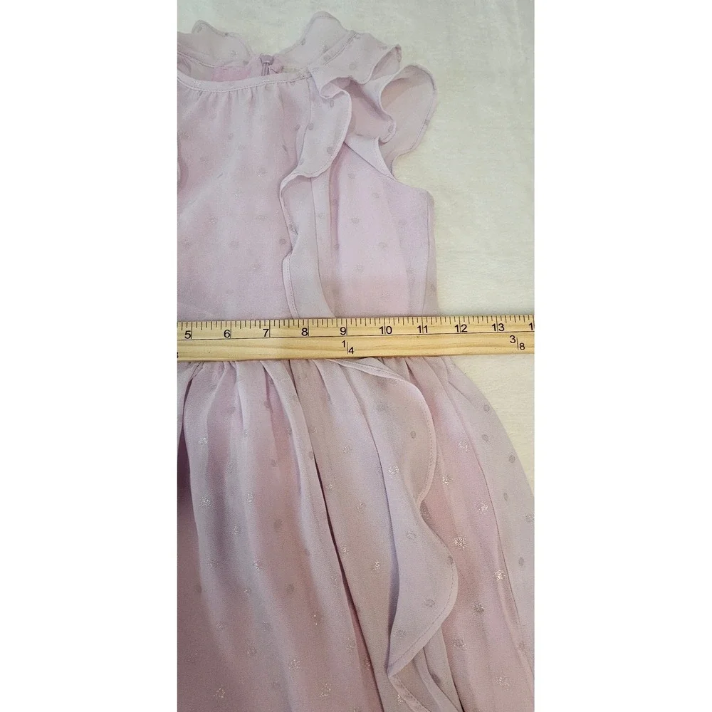 OshKosh Bgosh Girls Purple Metallic Heart Ruffle Dress Size 7 OSH11771-GP
